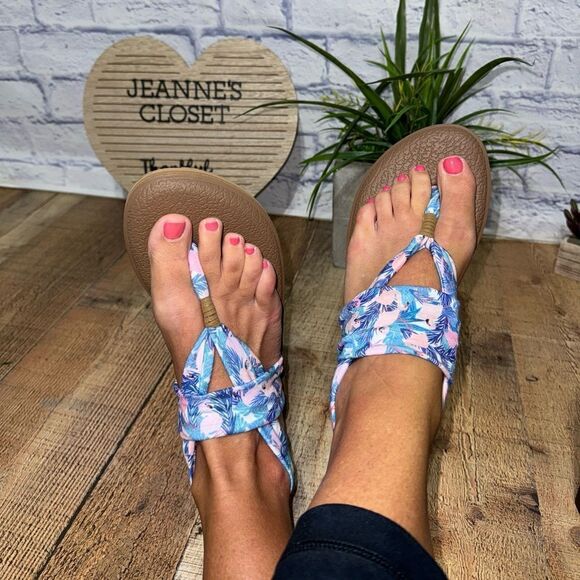 Sanuk Yoga Sling 2 Flamingo Women's Sandals - Picture 1 of 7